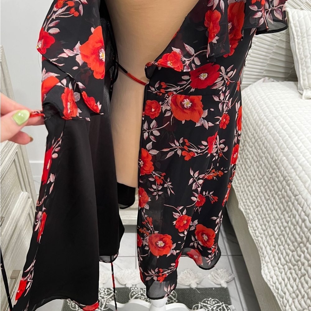 Lulu's Ruffled Red and Black Mini Dress - Picture 7 of 12
